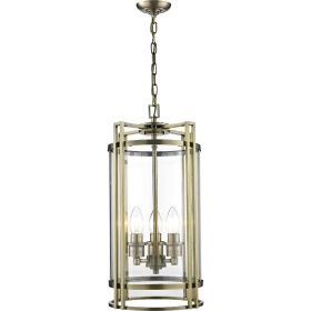 IL31092  Eaton Glass Pendant 3 Light Antique Brass